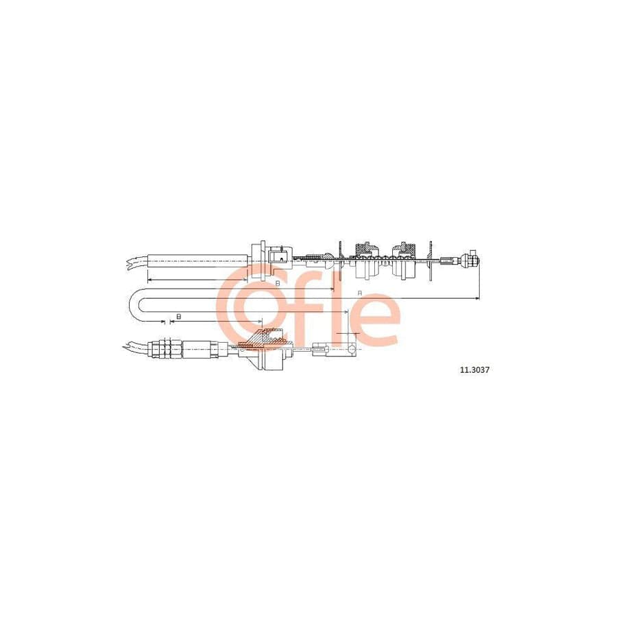 Cofle 11.3037 Clutch Cable for Peugeot 306