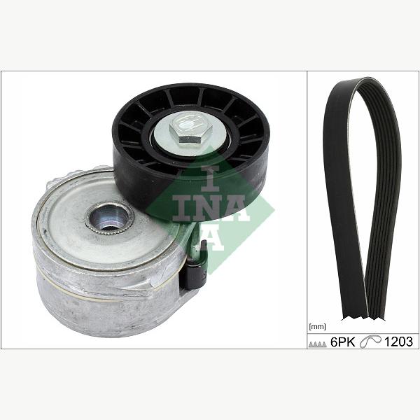 INA 529022610 V-Ribbed Belt Set