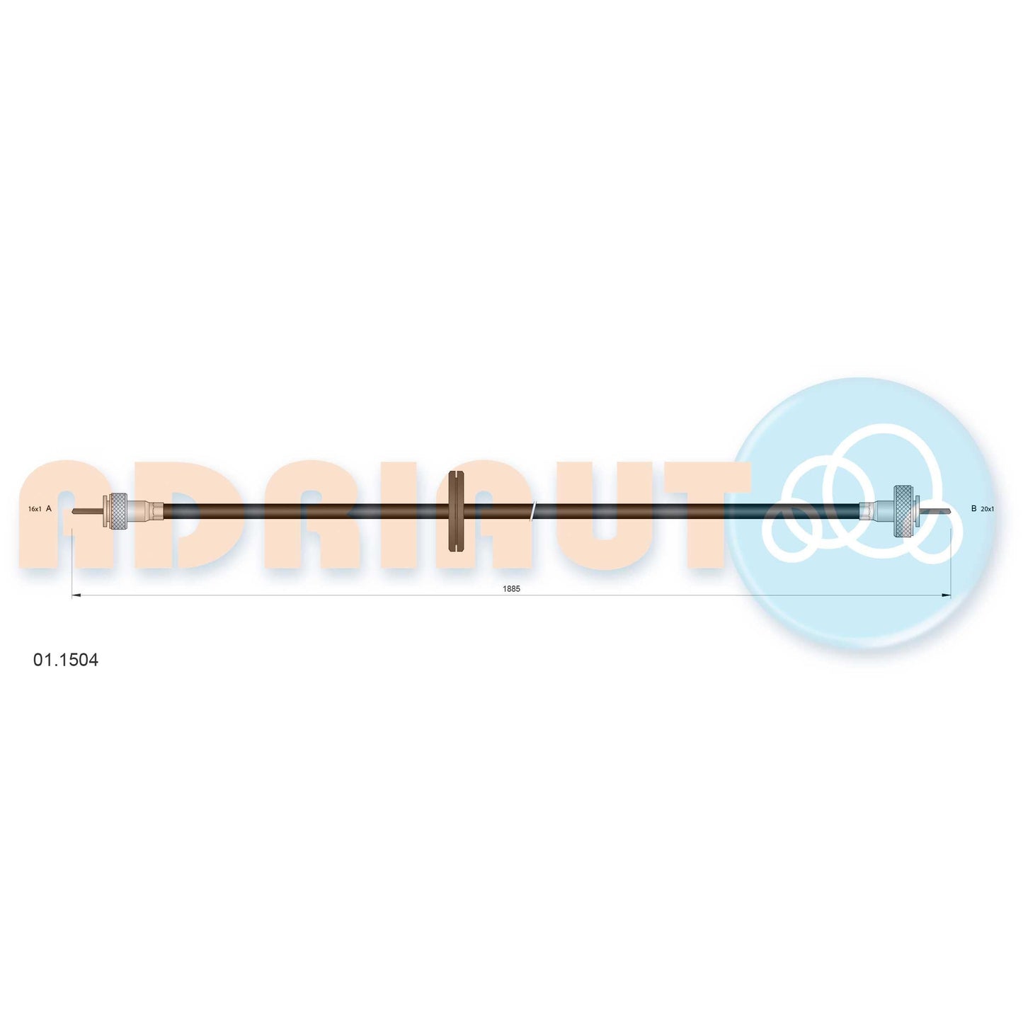 ADRIAUTO AD01.1504 Speedometer Cable