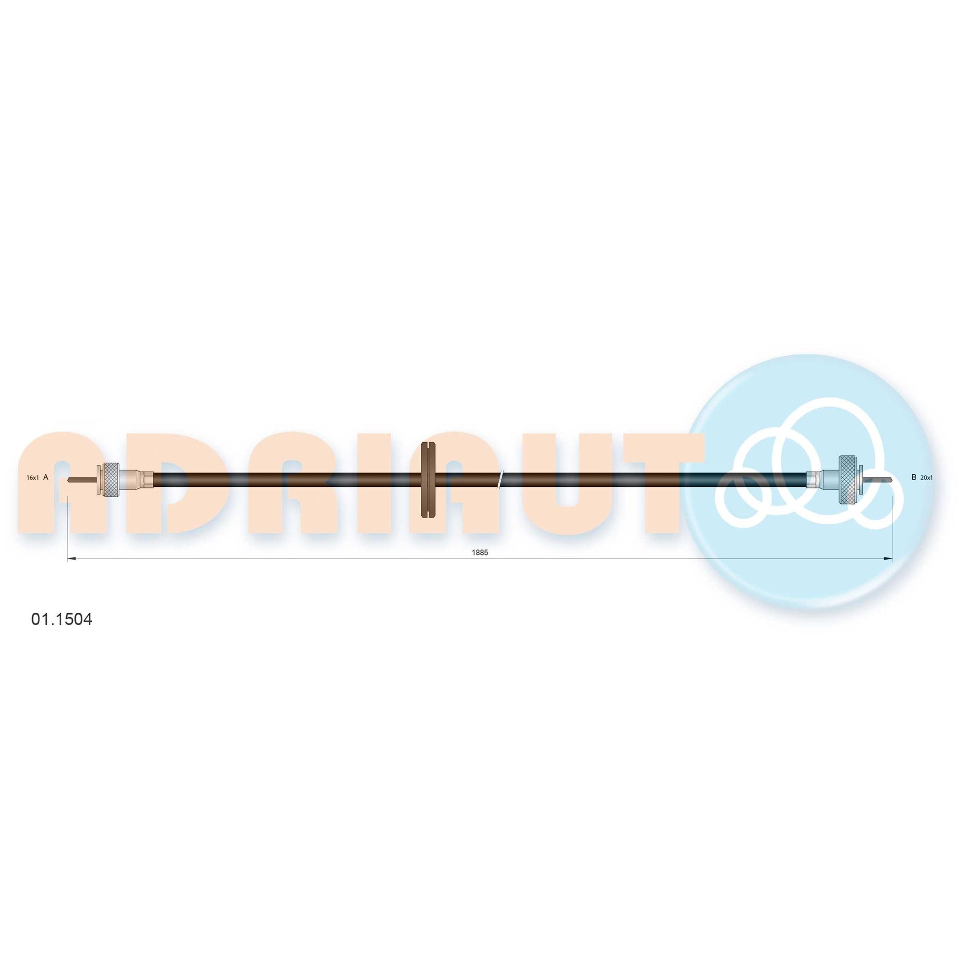 ADRIAUTO AD01.1504 Speedometer Cable