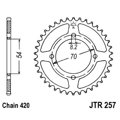 JT JTR257,39 Chain Sprocket