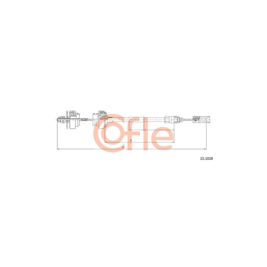 Cofle 15.1026 Clutch Cable for Citroen C15 Van
