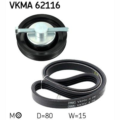 SKF VKMA62116 V-Ribbed Belt Set