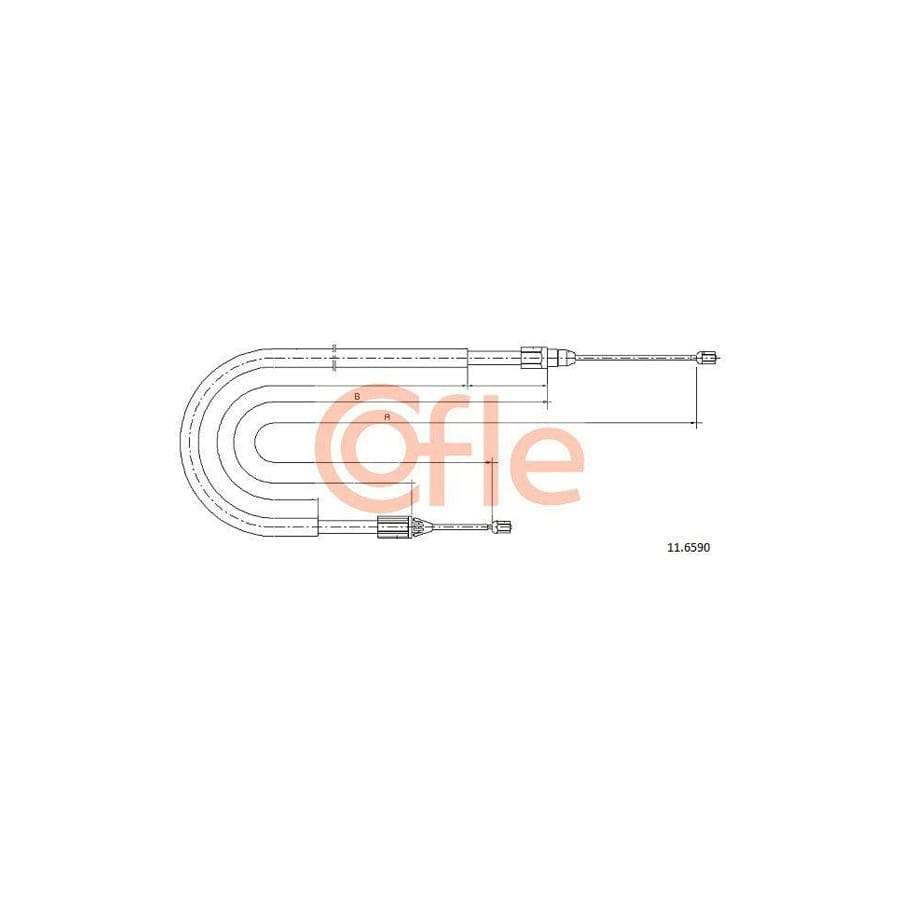 Cofle 92.11.6590 Hand Brake Cable for Renault Clio II Hatchback (Bb, Cb)