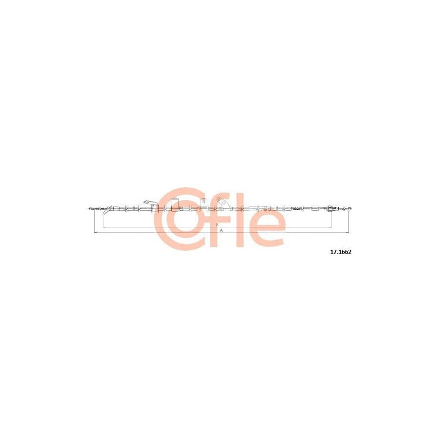 Cofle 92.17.1662 Hand Brake Cable for Toyota Land Cruiser Prado 120 (J120)