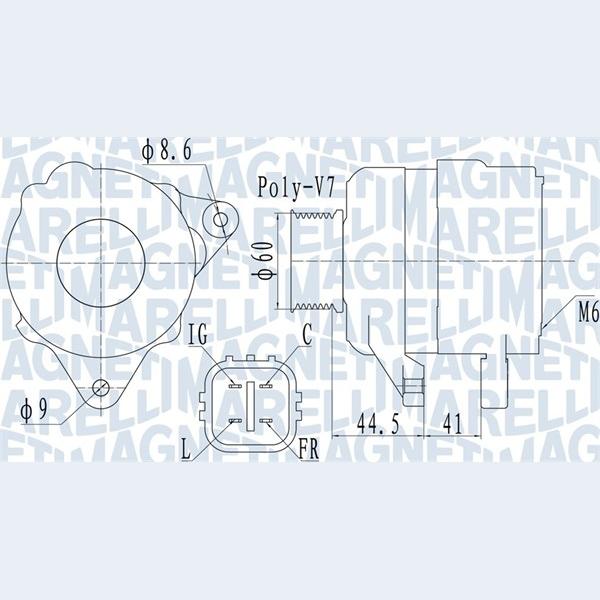 MAGNETI MARELLI 063731981010 Alternator