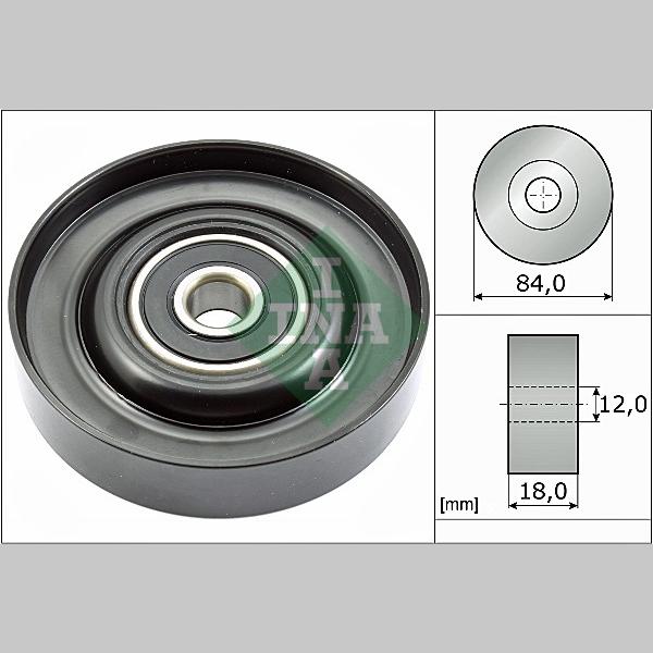 INA 532078510 V-Ribbed Belt Deflection/Guide Pulley