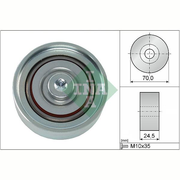 INA 532058310 V-Ribbed Belt Deflection/Guide Pulley