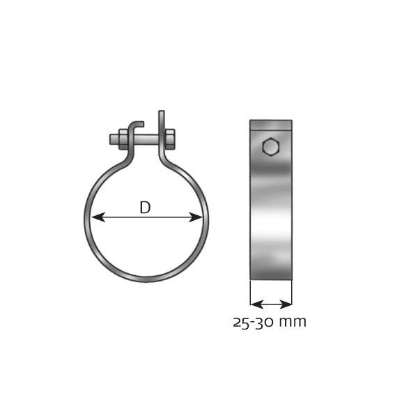 DINEX DIN99777 Exhaust System Clamping Piece
