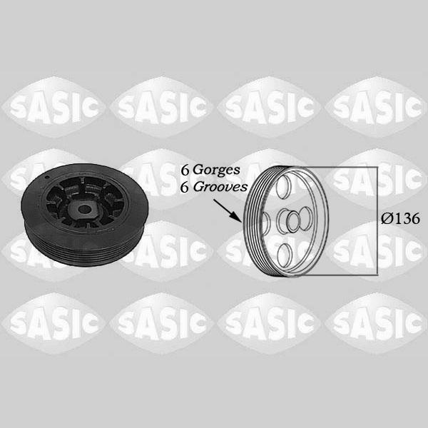 SASIC SAS2154007 Crankshaft Belt Pulley