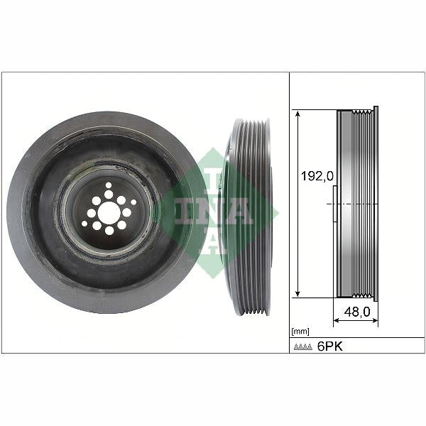 INA 544010210 Crankshaft Belt Pulley
