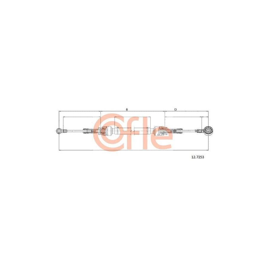Cofle 92.12.7253 Cable, Manual Transmission for Fiat Punto II Hatchback (188)