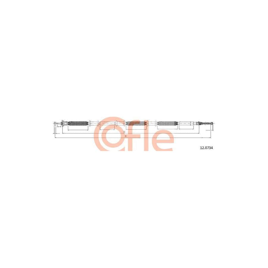 Cofle 12.0734 Hand Brake Cable for Fiat Doblo