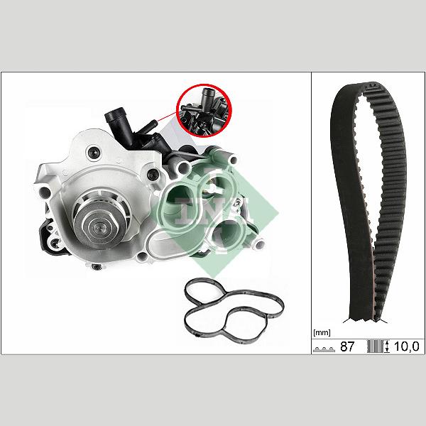 INA 530074230 Water Pump & Timing Belt Kit