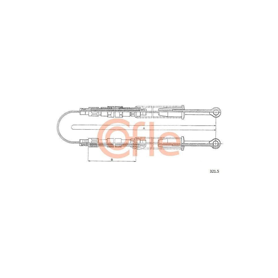 Cofle 321.5 Hand Brake Cable