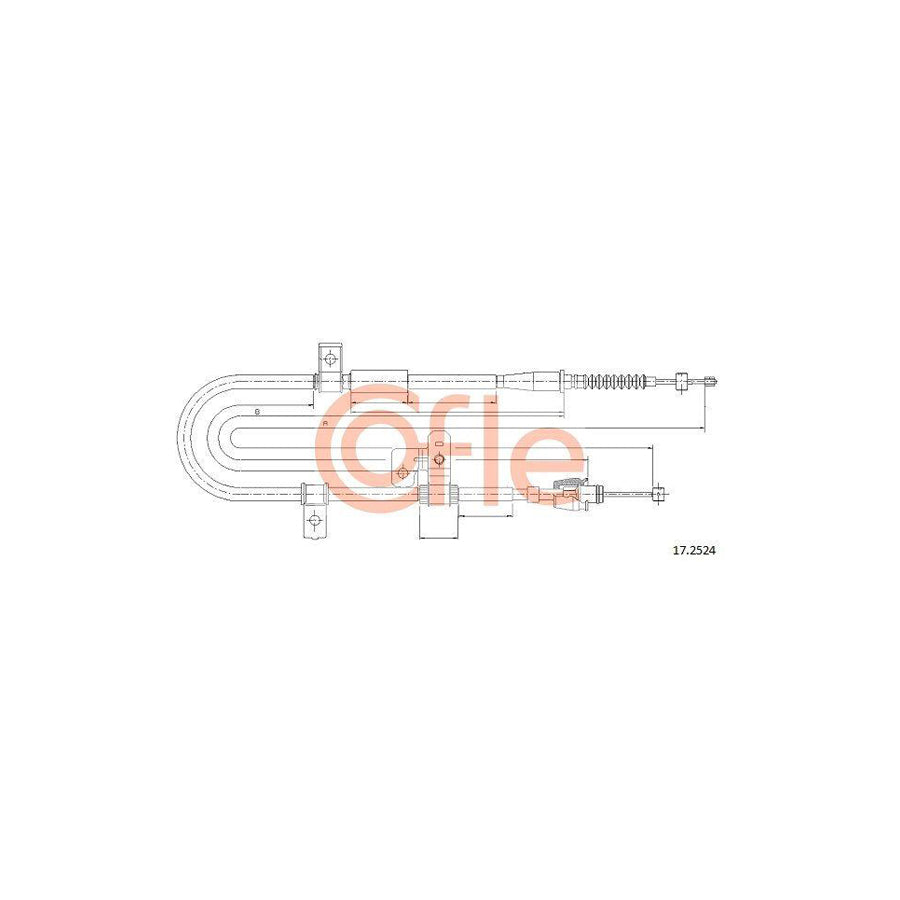 Cofle 92.17.2524 Hand Brake Cable for Hyundai Coupe