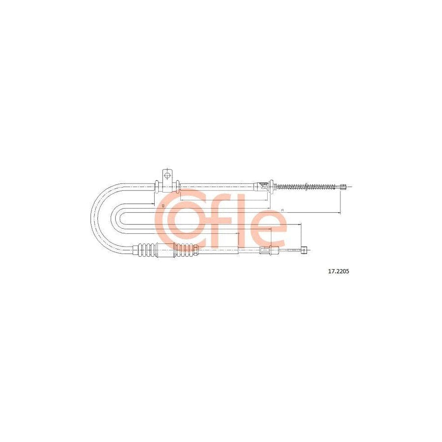 Cofle 92.17.2205 Hand Brake Cable