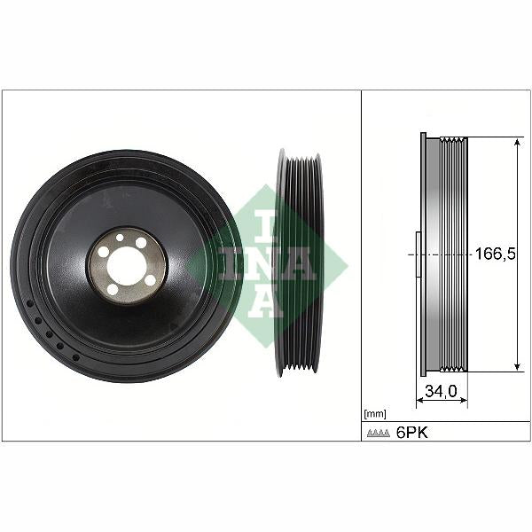 INA 544015710 Crankshaft Belt Pulley