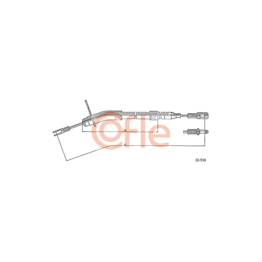 Cofle 92.10.936 Hand Brake Cable