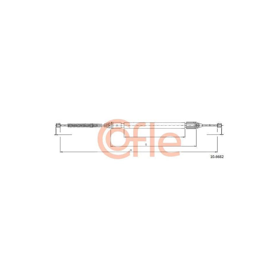 Cofle 92.10.6682 Hand Brake Cable