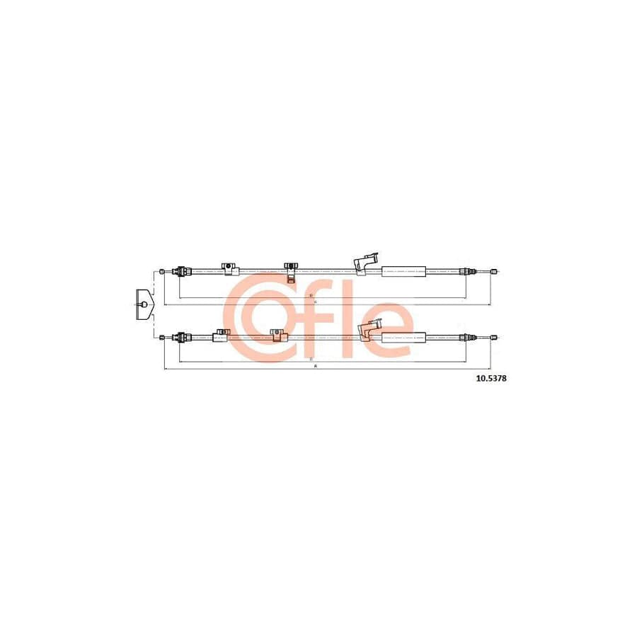 Cofle 92.10.5378 Hand Brake Cable for Ford С-Max