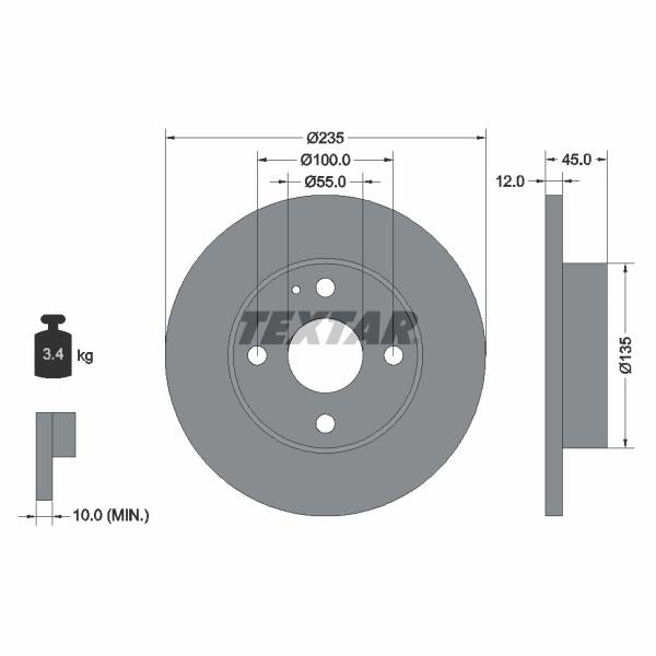 TEXTAR 92066600 Brake Disc