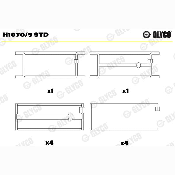 GLYCO H10705STD Crankshaft Bearing