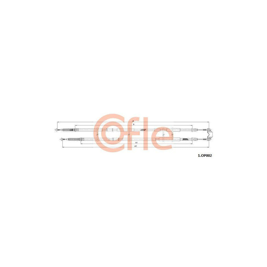 Cofle 92.1.Op002 Hand Brake Cable for Opel Astra