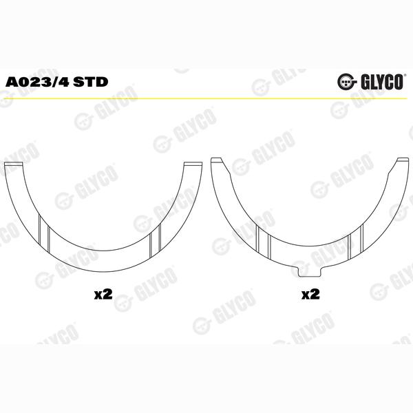 GLYCO A0234STD Crankshaft Thrust Washer