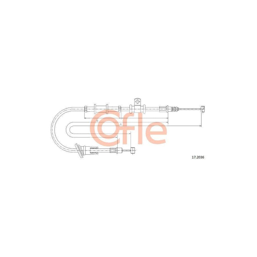 Cofle 92.17.2036 Hand Brake Cable for Mitsubishi Carisma