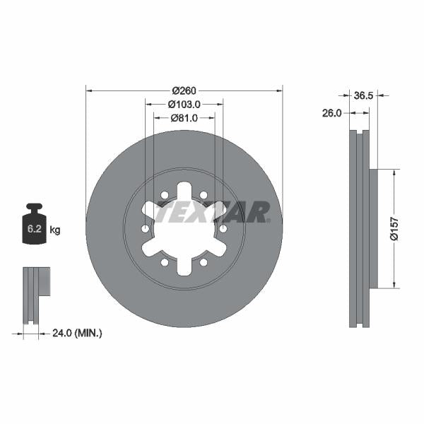 WABCO 8977519624 Brake Caliper Guide Bellow
