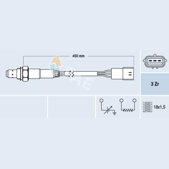 FAE AE77466 Lambda Sensor