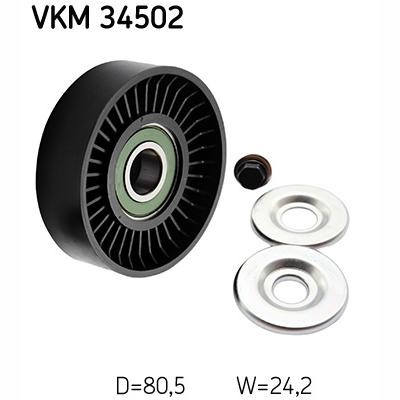 SKF VKM34502 V-Ribbed Belt Deflection/Guide Pulley