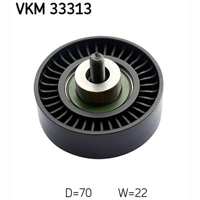 SKF VKM33313 V-Ribbed Belt Deflection/Guide Pulley