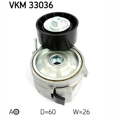 SKF VKM33036 V-Ribbed Belt Tensioner Pulley