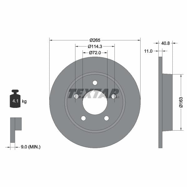 TEXTAR 92130500 Brake Disc