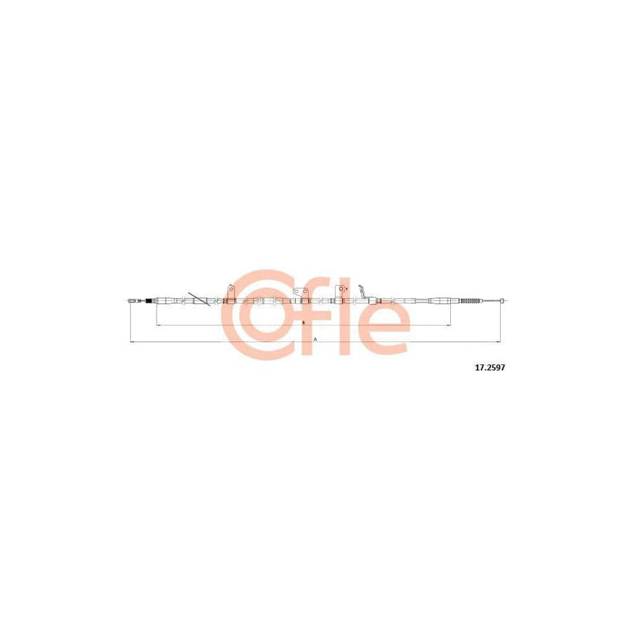 Cofle 92.17.2597 Hand Brake Cable for Hyundai Santa Fé III (DM)