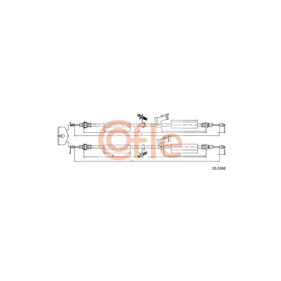 Cofle 10.5368 Hand Brake Cable for Ford Focus