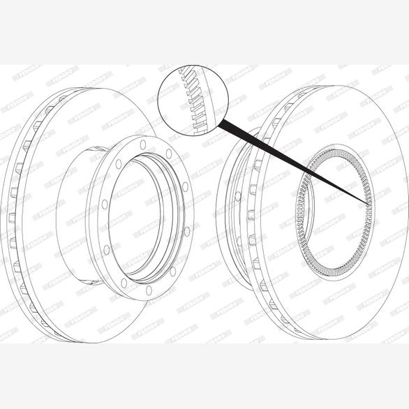 FERODO FCR250A Brake Disc