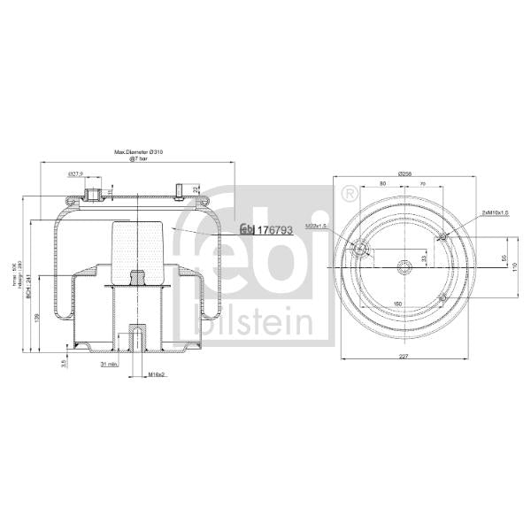 FEBI FE176793 Air Suspension Bellow