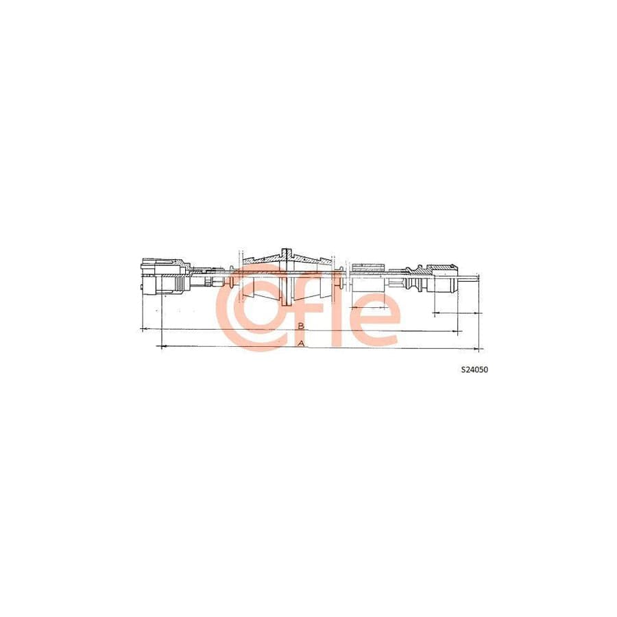 Cofle S24050 Speedometer Cable for Renault 19
