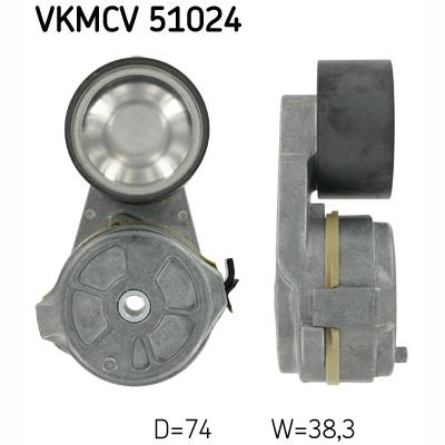 SKF VKMCV51024 V-Ribbed Belt Tensioner Pulley