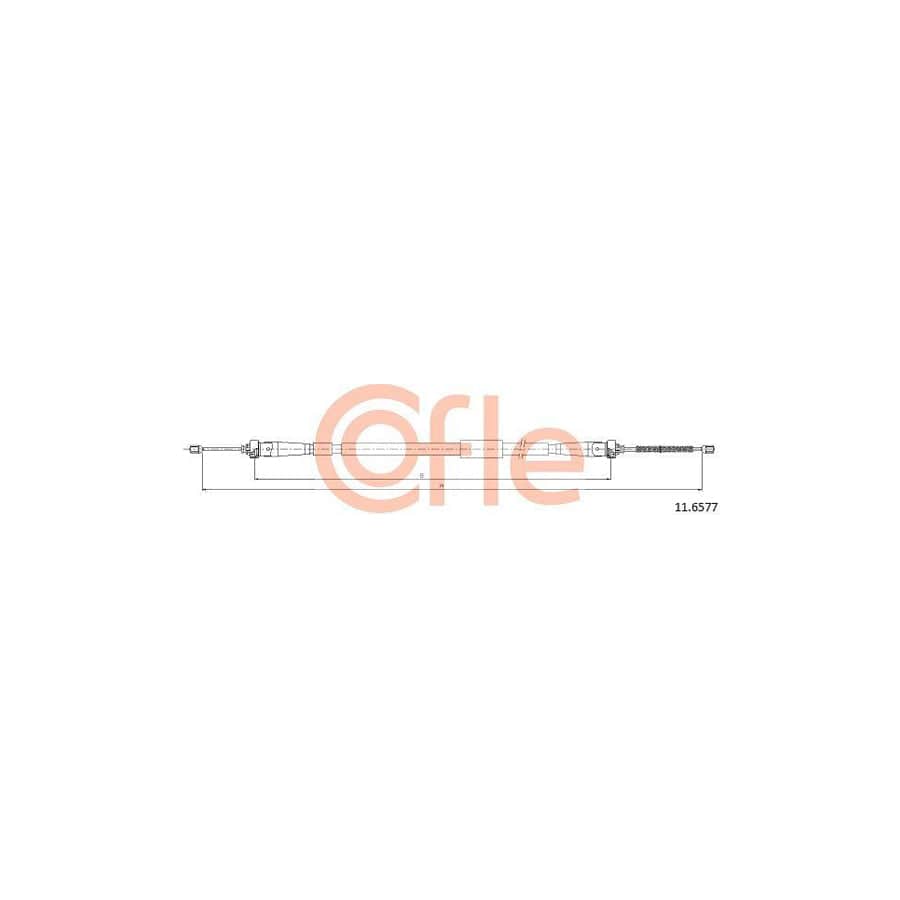 Cofle 11.6577 Hand Brake Cable for Renault Clio IV Hatchback (Bh)