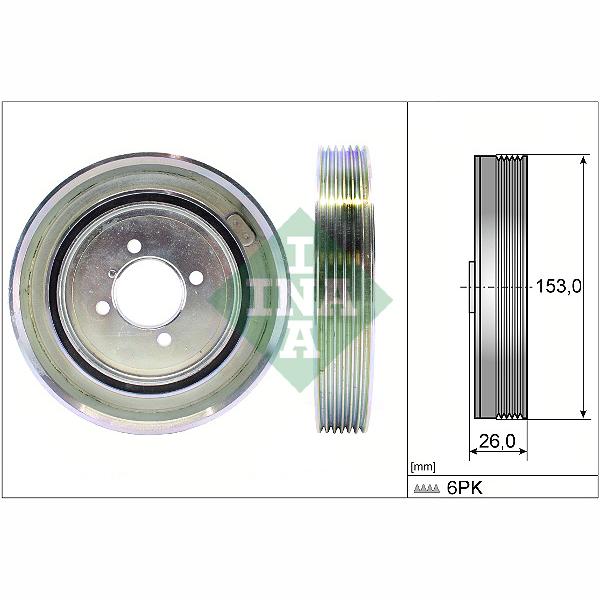INA 544004010 Crankshaft Belt Pulley