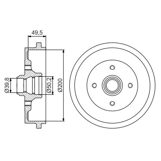 BOSCH 0986477267 Brake Drum