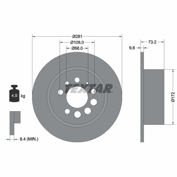 TEXTAR 92031400 Brake Disc