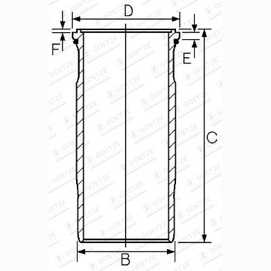 GOETZE 15-458900-00 Cylinder Liner