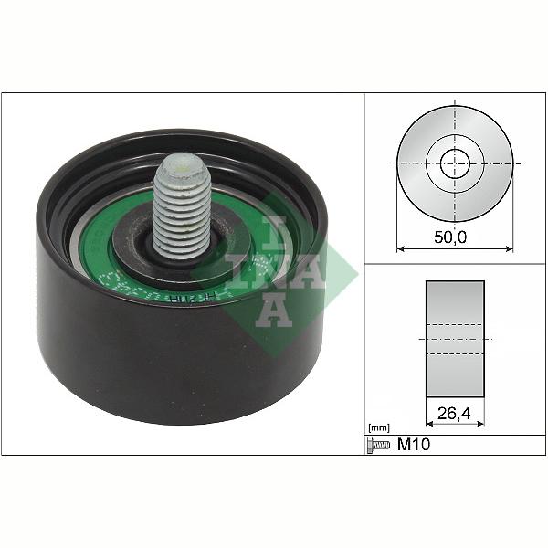INA 532087510 V-Ribbed Belt Deflection/Guide Pulley