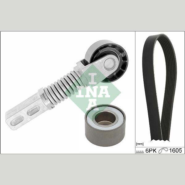 INA 529046410 V-Ribbed Belt Set