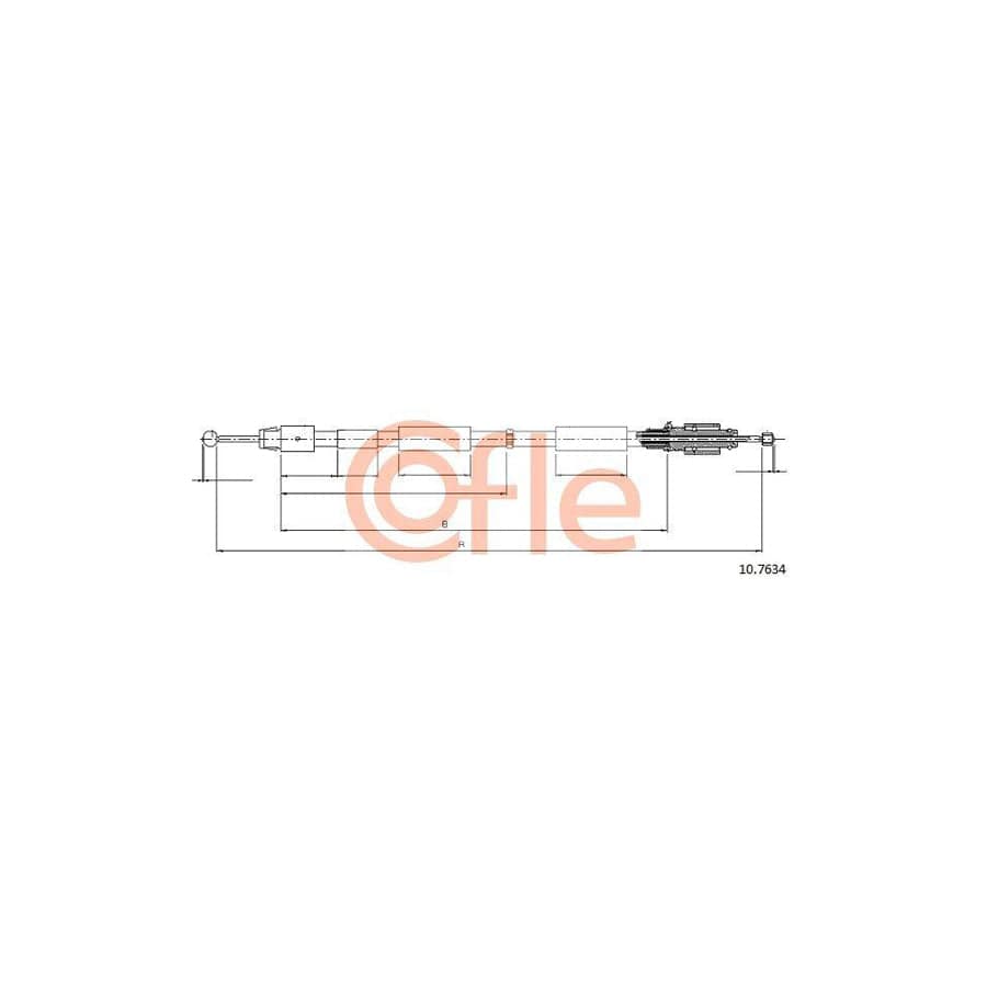 Cofle 92.10.7634 Hand Brake Cable